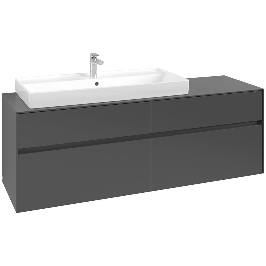 Wastafelonderkast Collaro 1600x548x500mm Graphite C02900VR