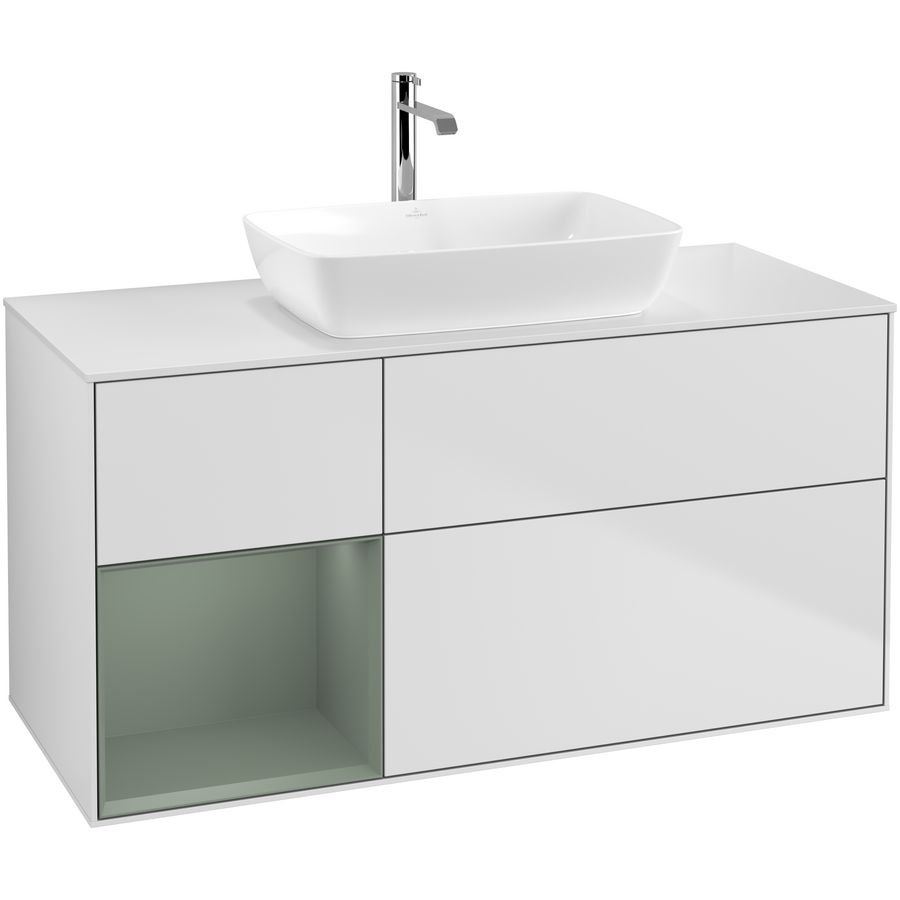 Wastafelonderkast Finion 1200x603x501mm White Matt Lacquer F821GMMT