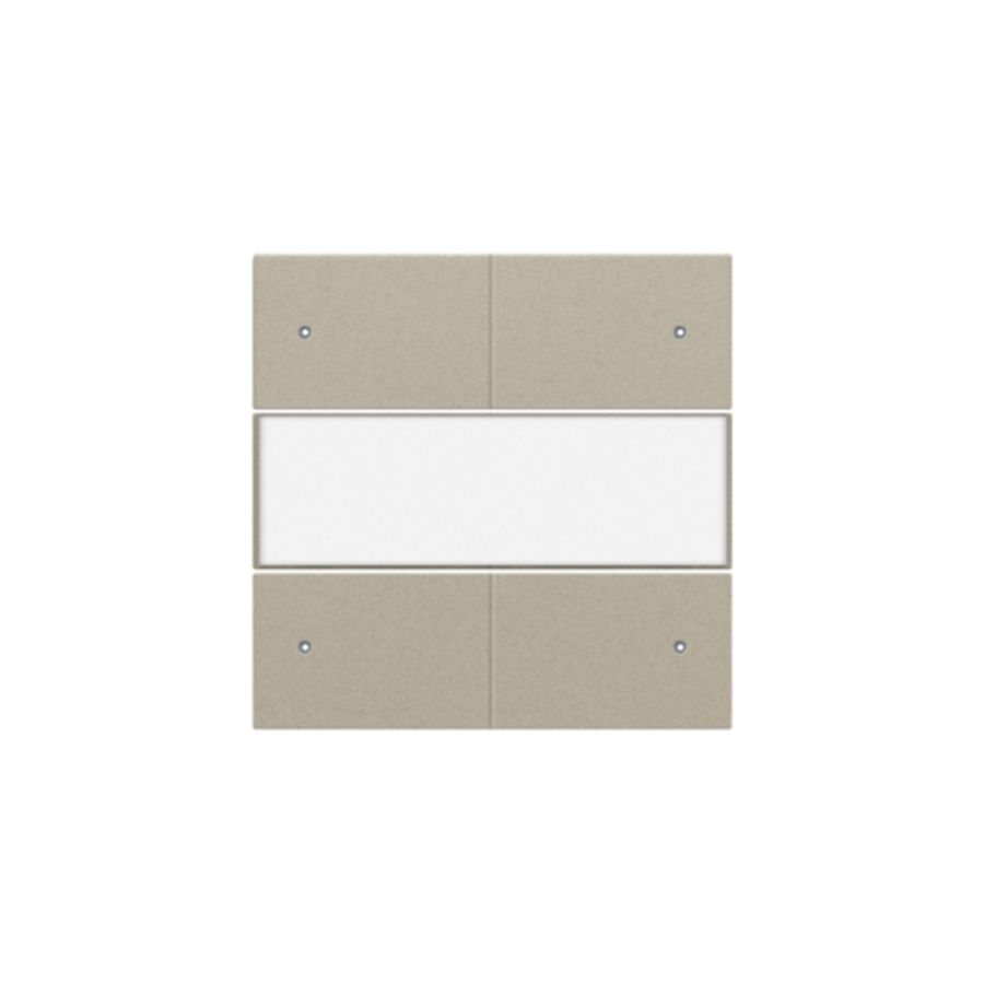 Afwerkingsset 4-voudige pot.vrij knop 24V Led/tekst champagn