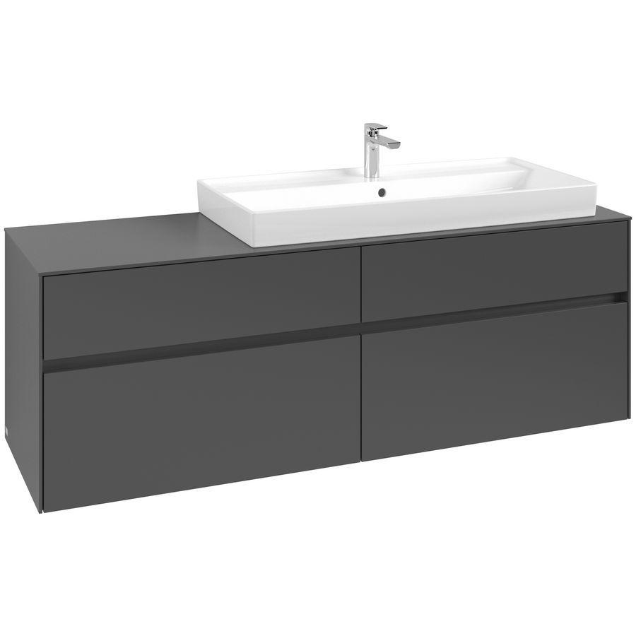Wastafelonderkast Collaro 1600x548x500mm Graphite C03000VR
