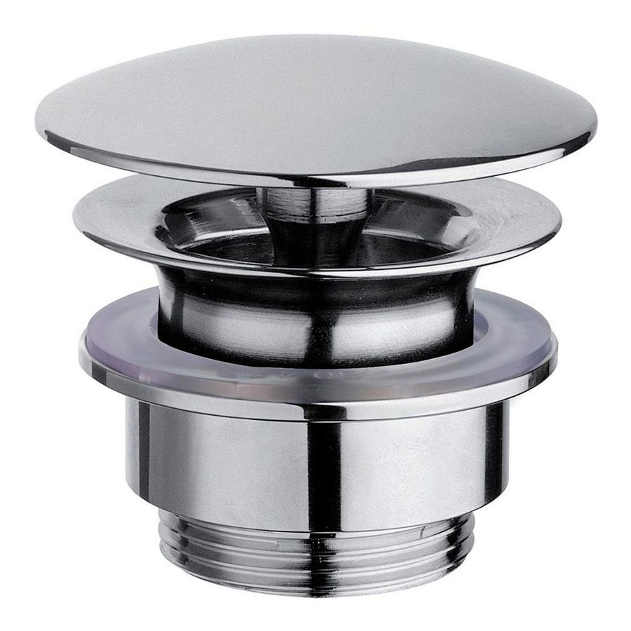Wastafelafvoerplug chroom UD525 1.1/4" univ. ø72mm / 5-65mm vast (niet afsluitbaar)