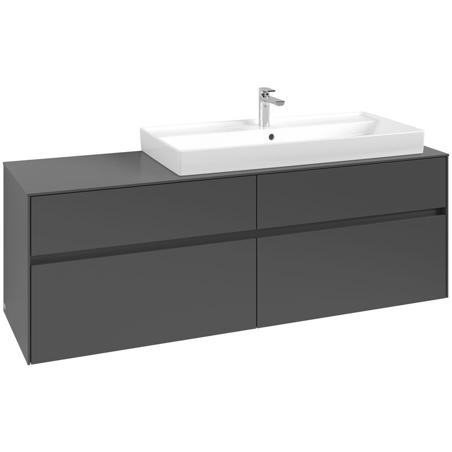 Wastafelonderkast Collaro 1600x548x500mm Graphite C030B0VR