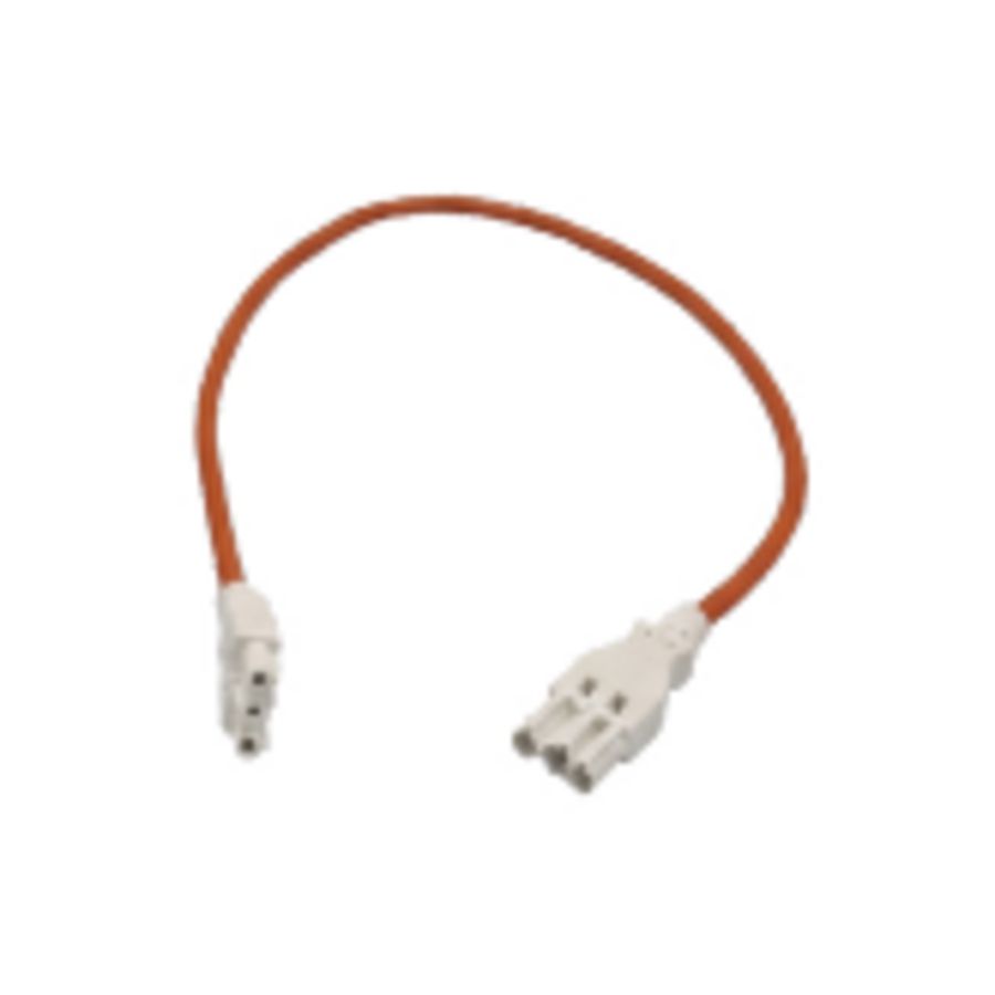 FIN DOORVERB.KABEL ORANJE 0,8M MET CONNECTOR