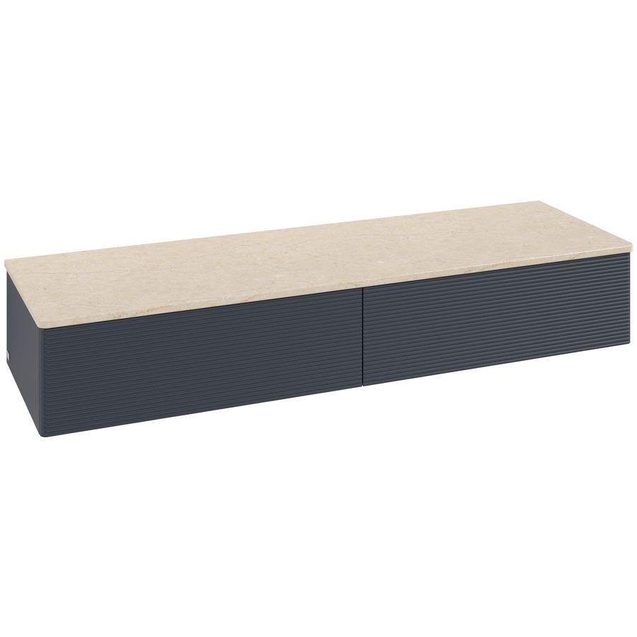 Sideboard Antao 1600x268x500mm Mid.Blue Matt Lacquer K42103HG