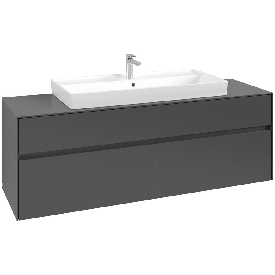 Wastafelonderkast Collaro 1600x548x500mm Graphite C03100VR