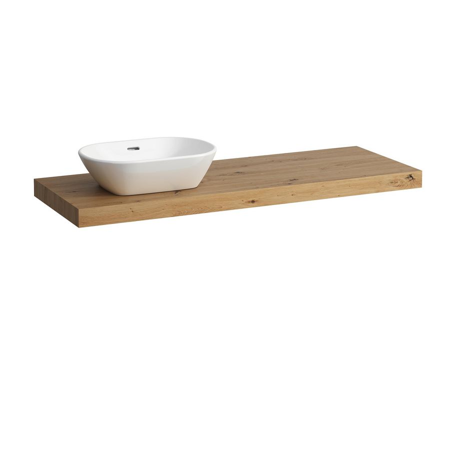 Wastafelblad LANI 140cm met uitsparing links wild oak