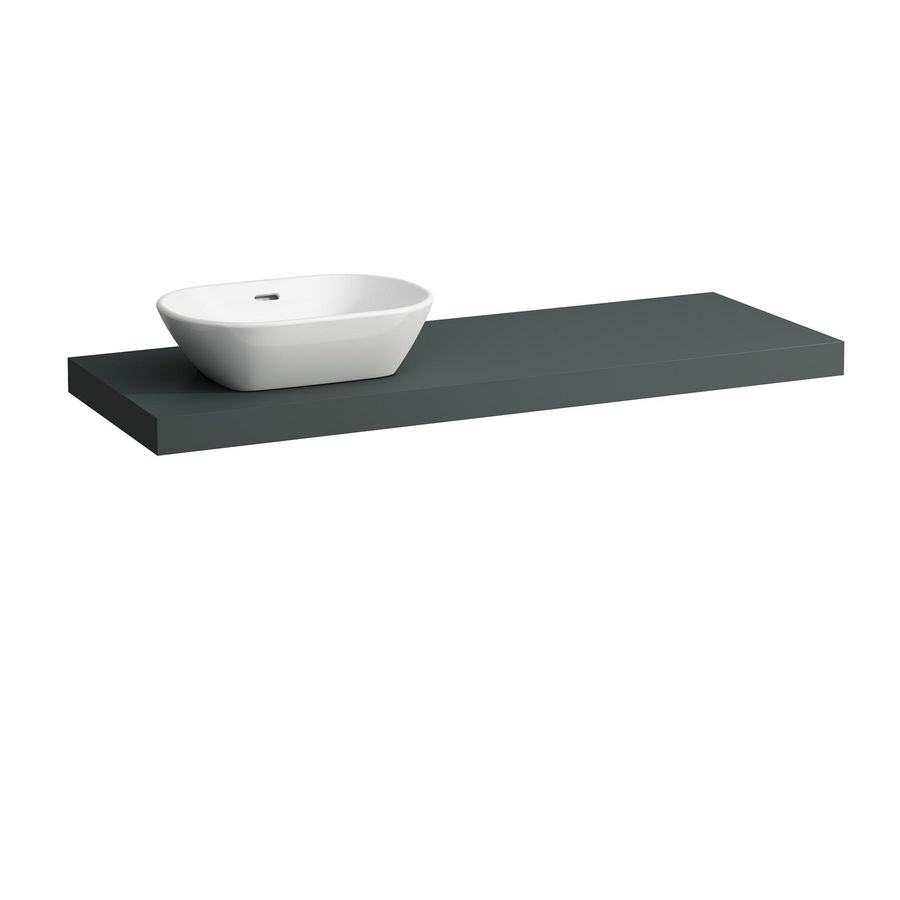 Wastafelblad LANI 140cm met uitsparing links traffic grey
