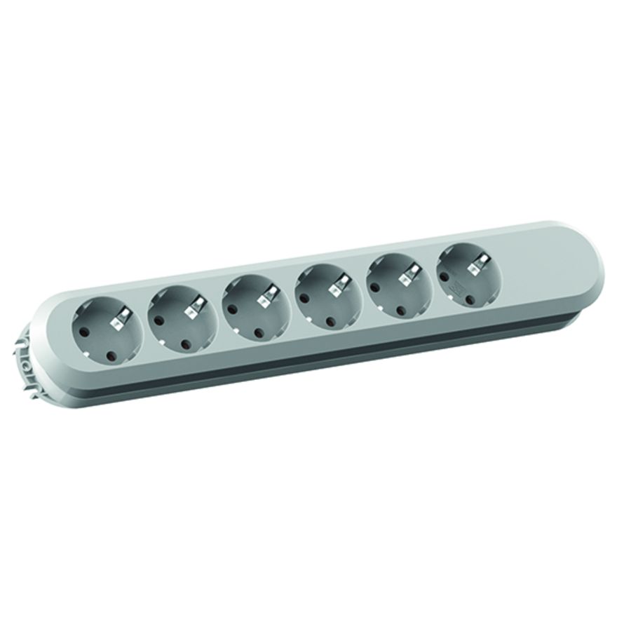 Smart 6x 230V RA 3mmet RA stekker wit