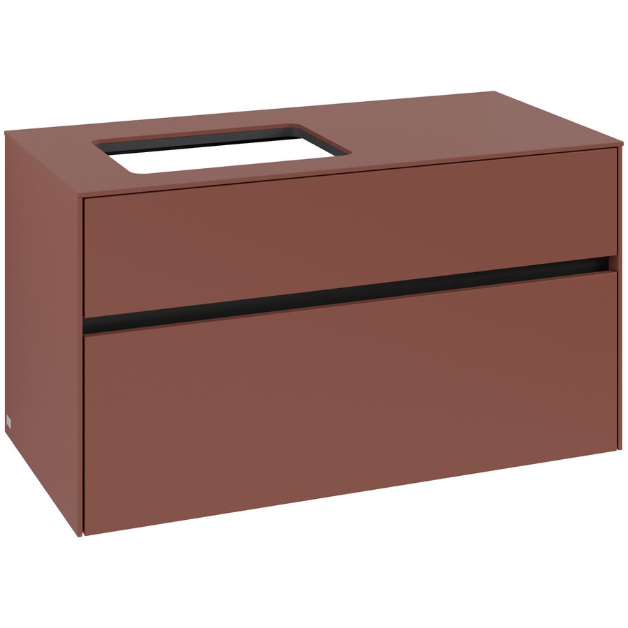 Wastafelonderkast Collaro 1000x548x500mm Wine Red C110B0AH