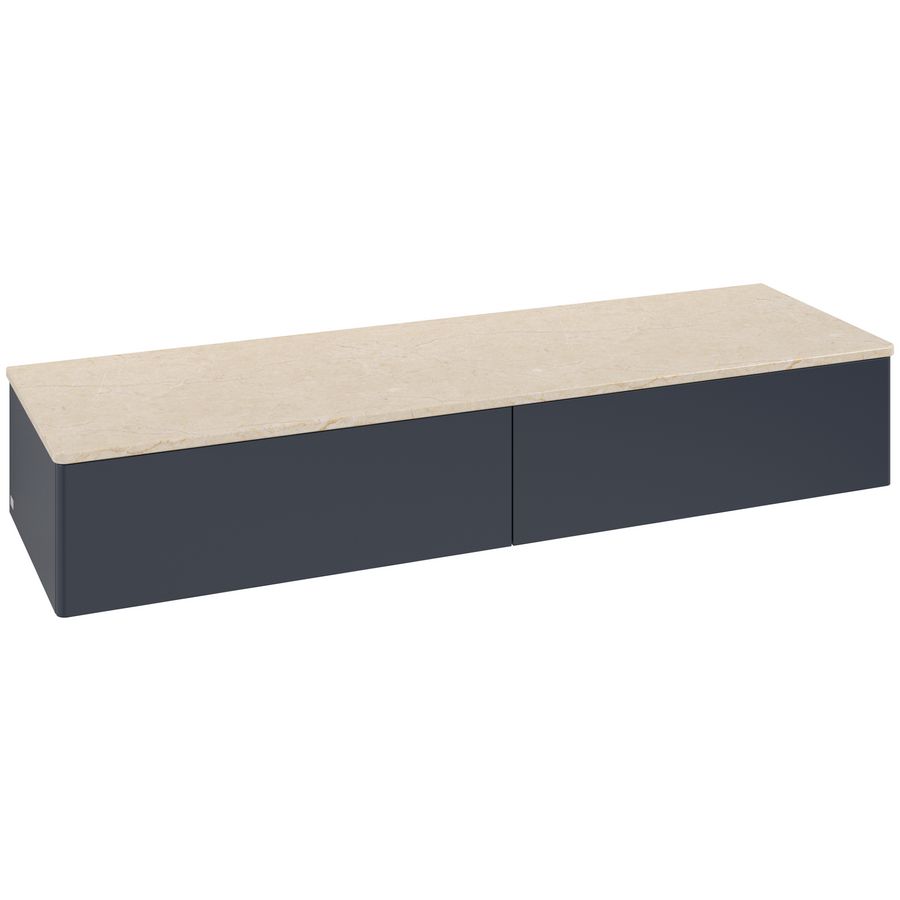 Sideboard Antao 1600x268x500mm Mid.Blue Matt Lacquer L42003HG