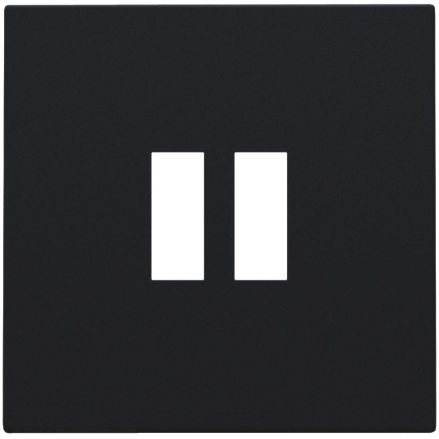 Afwerkingsset dubbele USB-A-lader black coated