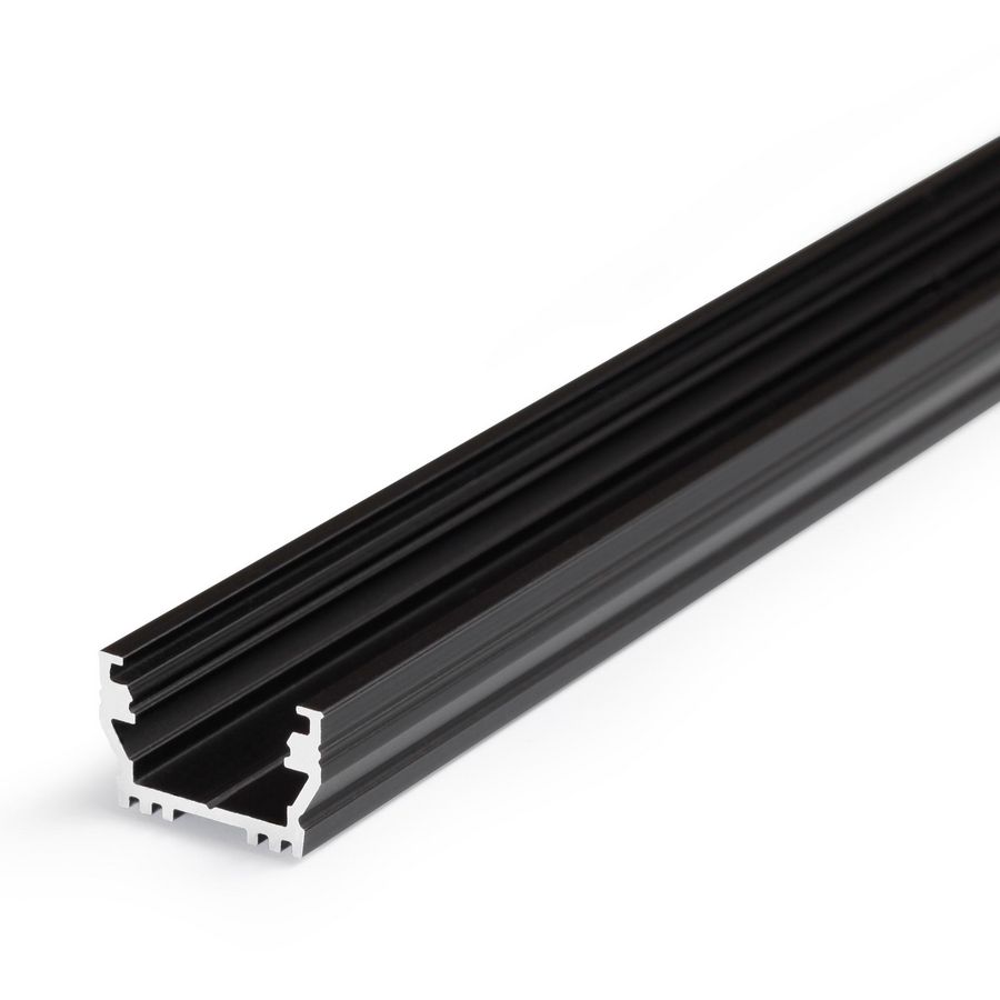 Zak a 2m. Profiel voor ledstrips 12 opbouw zwart COB 12mm