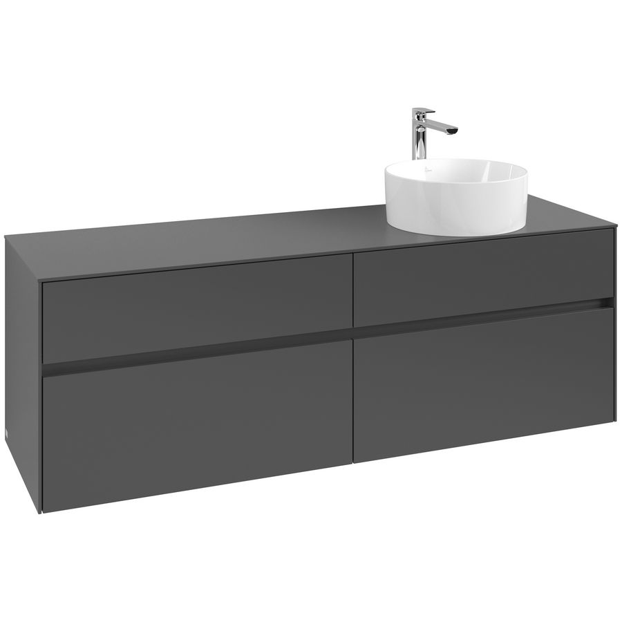Wastafelonderkast Collaro 1600x548x500mm Graphite C05100VR