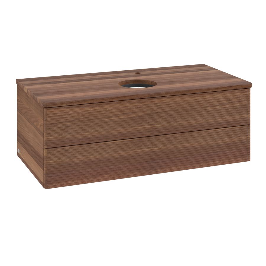 Wastafelonderkast Antao 1000x360x500mm Warm Walnut L20152HM