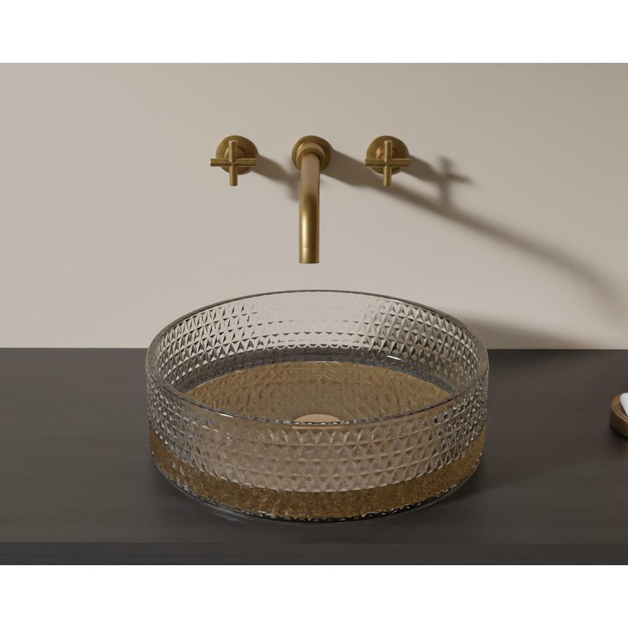 Glamour Waskom 35,5x11 gold glas