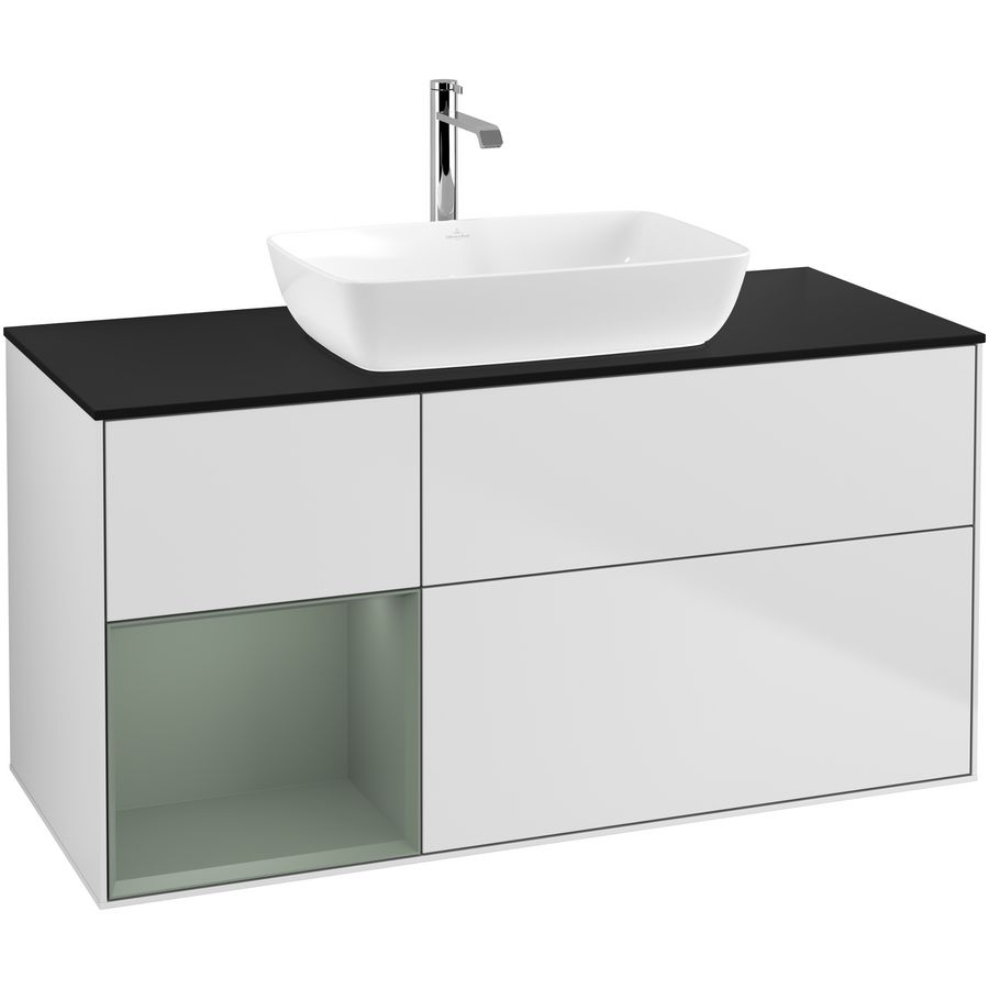 Wastafelonderkast Finion 1200x603x501mm White Matt Lacquer F822GMMT