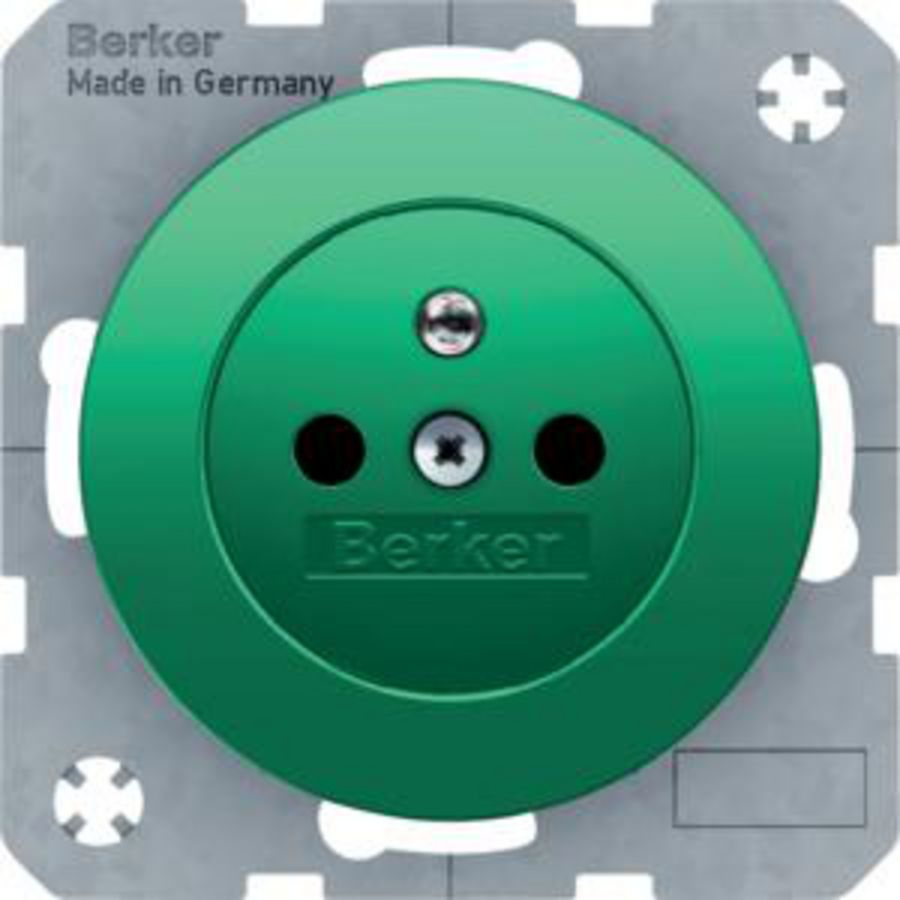Wandcontactdoos penaarde berker R.1/R.3/R.8 groen
