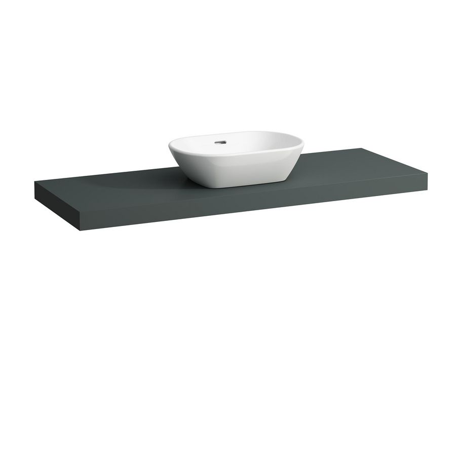 Wastafelblad LANI 140cm met uitsparing midden traffic grey