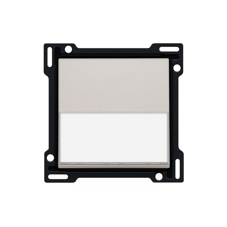 Afwerkingsset met tekstveld voor enkelvoudige schakelaar of drukknop  light grey