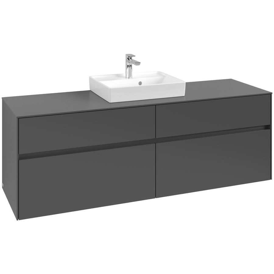 Wastafelonderkast Collaro 1600x548x500mm Graphite C07700VR