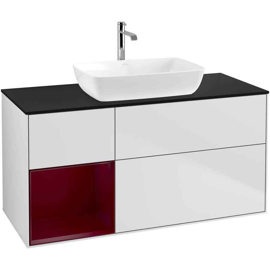 Wastafelonderkast Finion 1200x603x501mm White Matt Lacquer F822HBMT