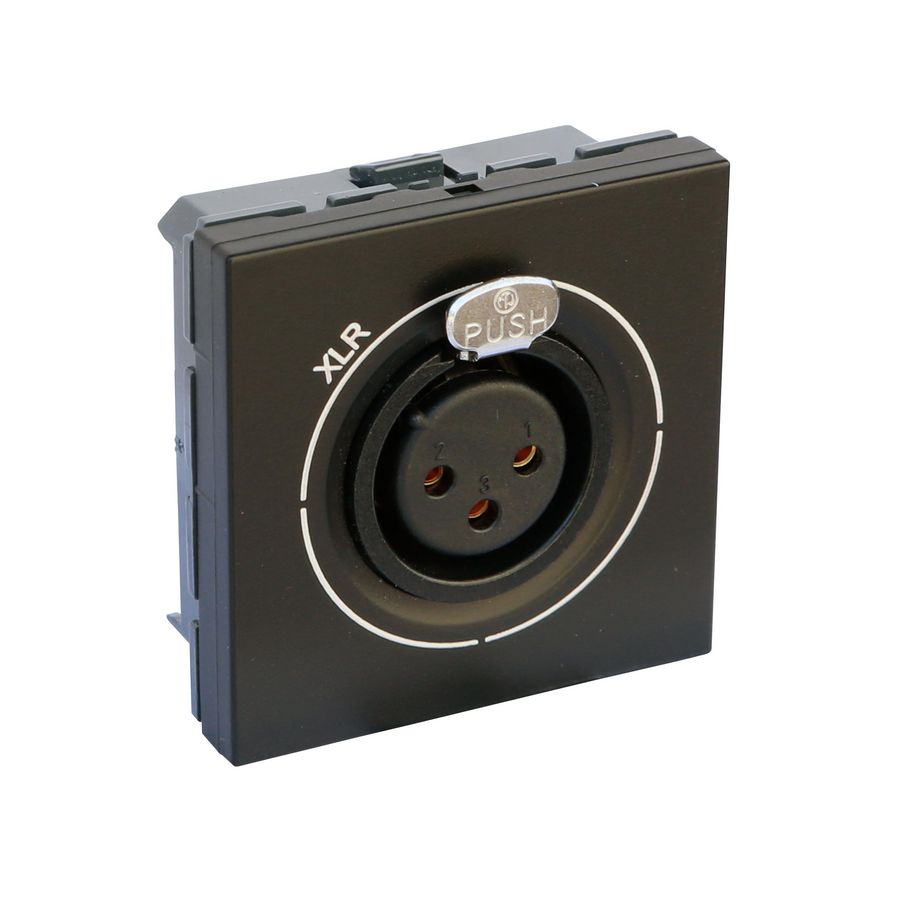 Audio XLR 2 mat zwart Mosaic