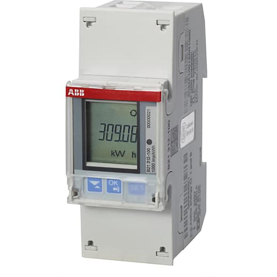 Elektriciteitsmeter 1F 65A 230V AC klasse B 2xI/2xO act/re