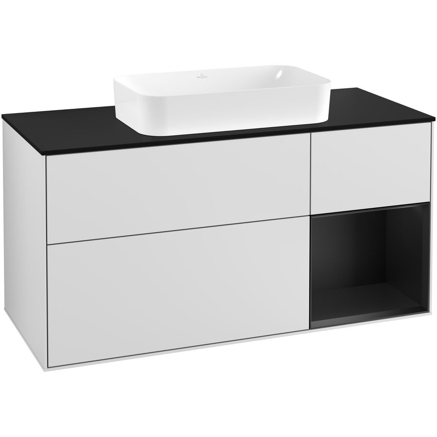Wastafelonderkast Finion 1200x603x501mm White Matt Lacquer G302PDMT