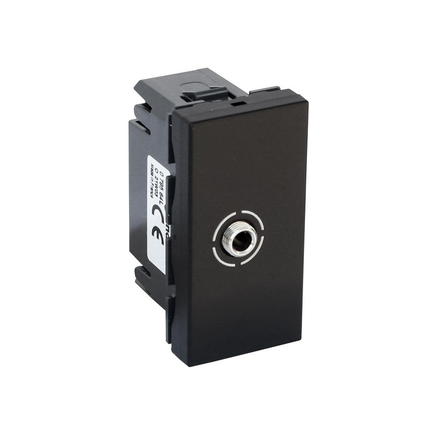 Audio 3,5 1 module mat zwart Mosaic VVE=10