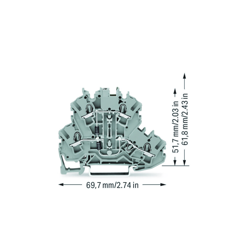 Moduleklem 2etage 2 dioden 1N4007 2002-2214/1000-492 VVE=50