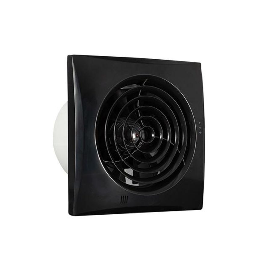 Badkamer-/ toiletventilator Silencio 125 T zwart