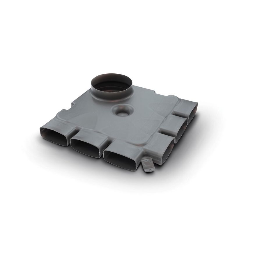 Doos a 2st. EASYFLOW plenum 6 aansluitingen Ø180mm 478x478x60mm