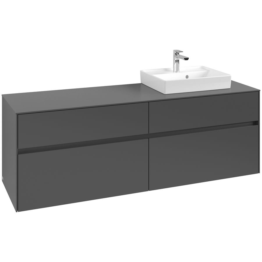 Wastafelonderkast Collaro 1600x548x500mm Graphite C079B0VR