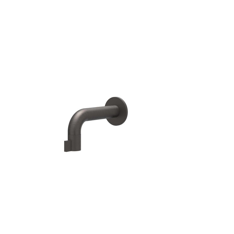 Fonteinkraan TRIBE wandkraan sprong 125mm rvs geborsteld carbon black
