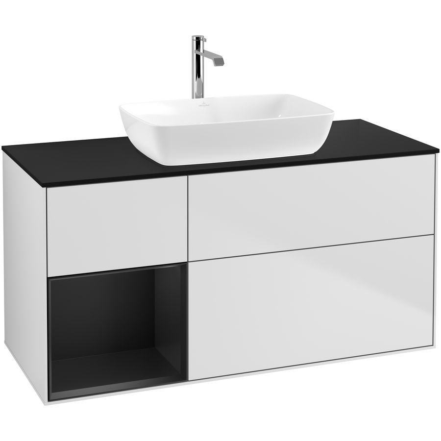 Wastafelonderkast Finion 1200x603x501mm White Matt Lacquer F822PDMT