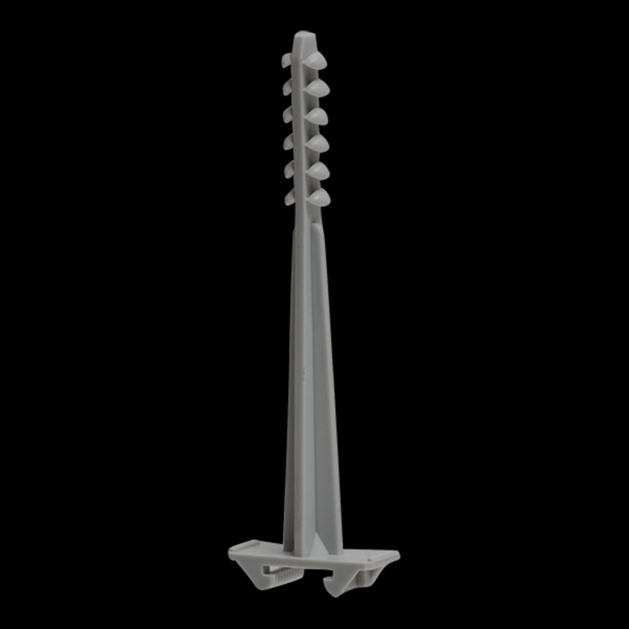 Montageplug hal.vrij 80mm isolatie max 5 cm. d.grijs VVE=50