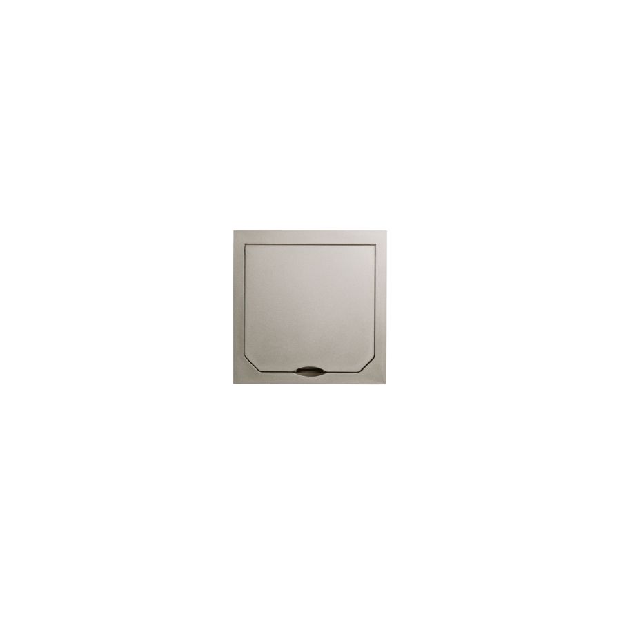 Afdekplaat met klapdeksel platina-look mat 94x94mm
