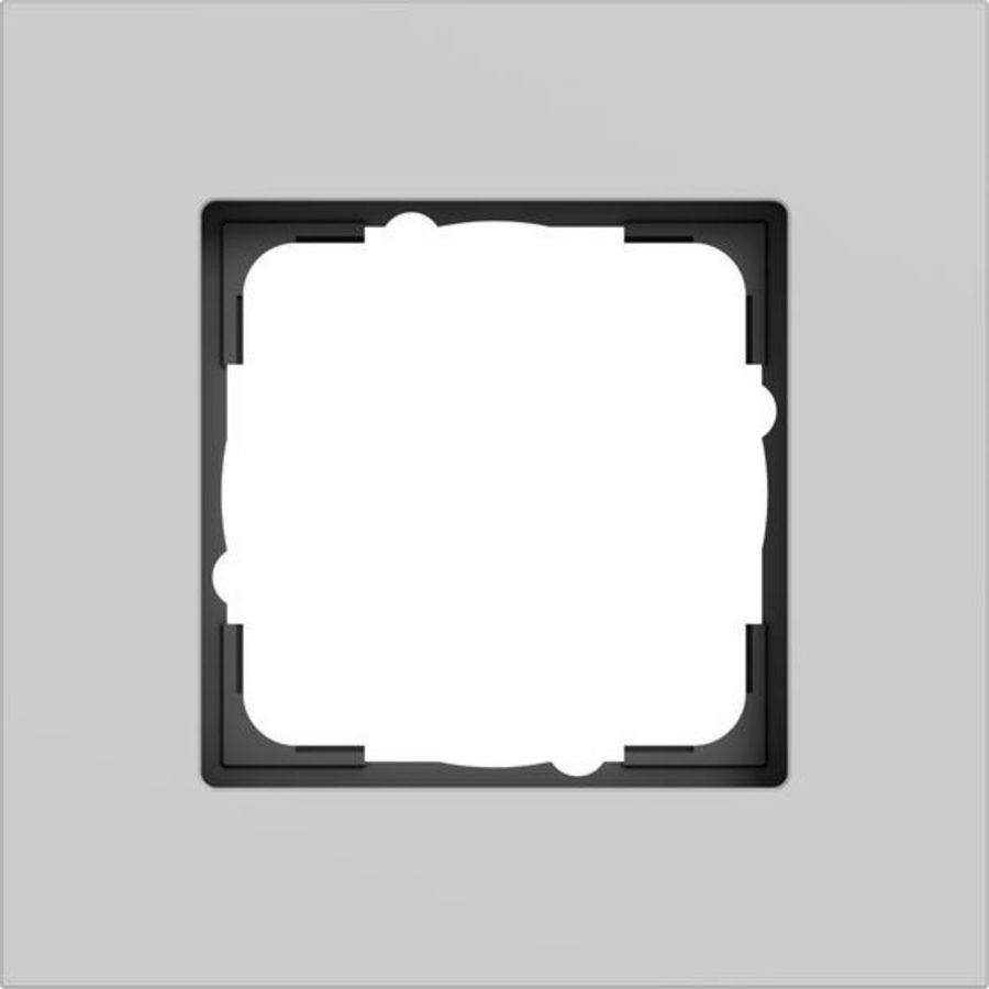 Afdekraam 1-voudig Gira Esprit alum.gris m(gel.)