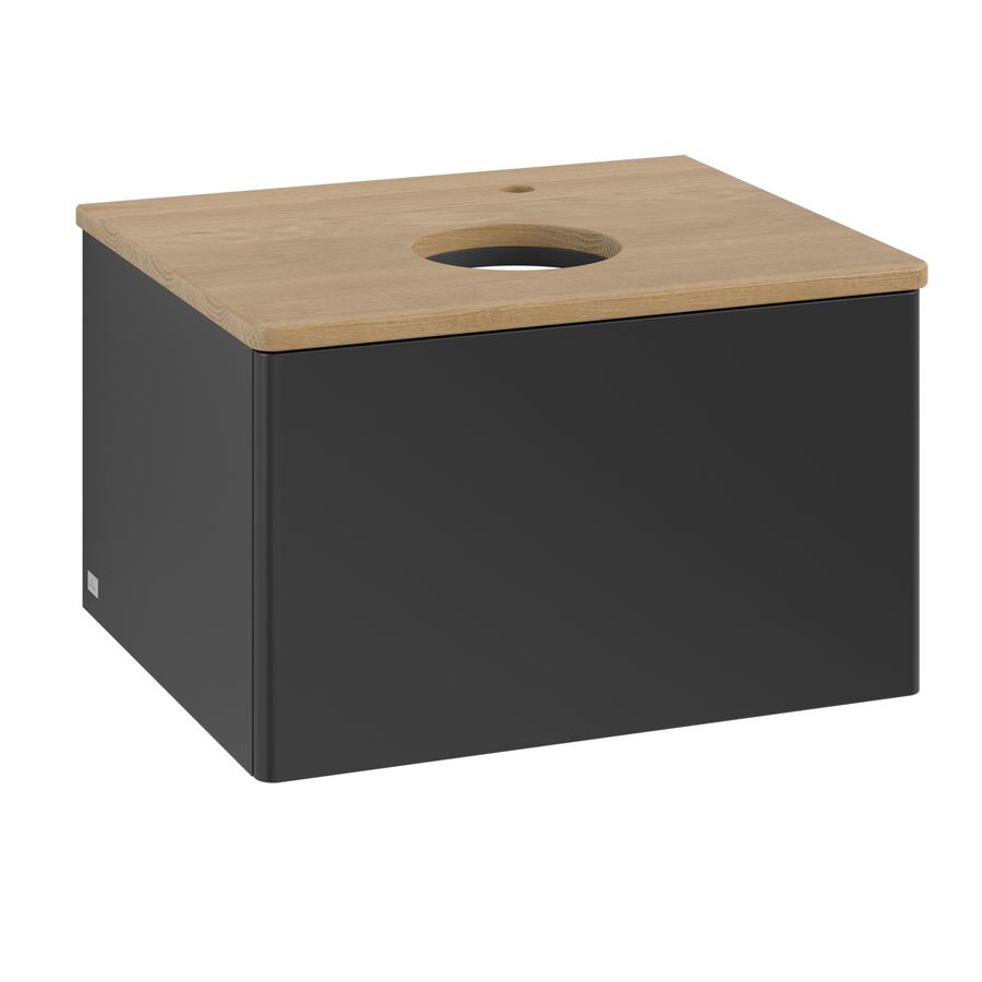 Wastafelonderkast Antao 600x360x500mm Black Matt Lacquer K29051PD