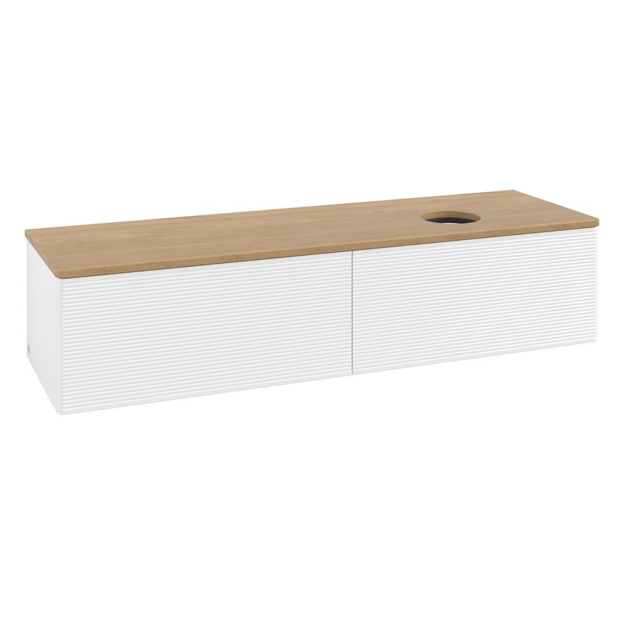 Wastafelonderkast Antao 1600x360x500mm White Matt Lacquer K38111MT