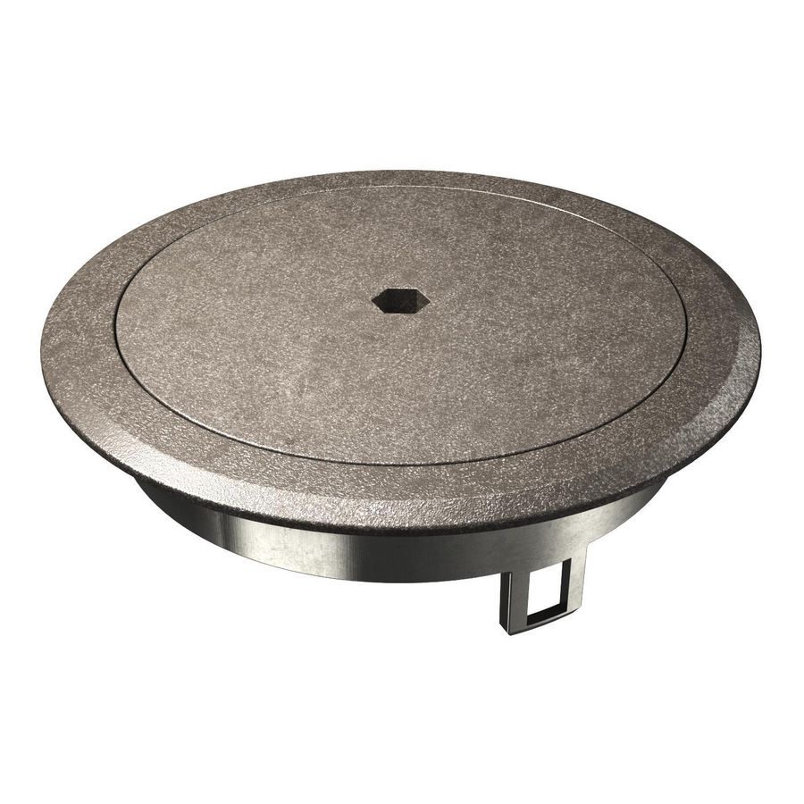 Blinddeksel met binnenzeskant 140mm zink vernickelt-oxidiert