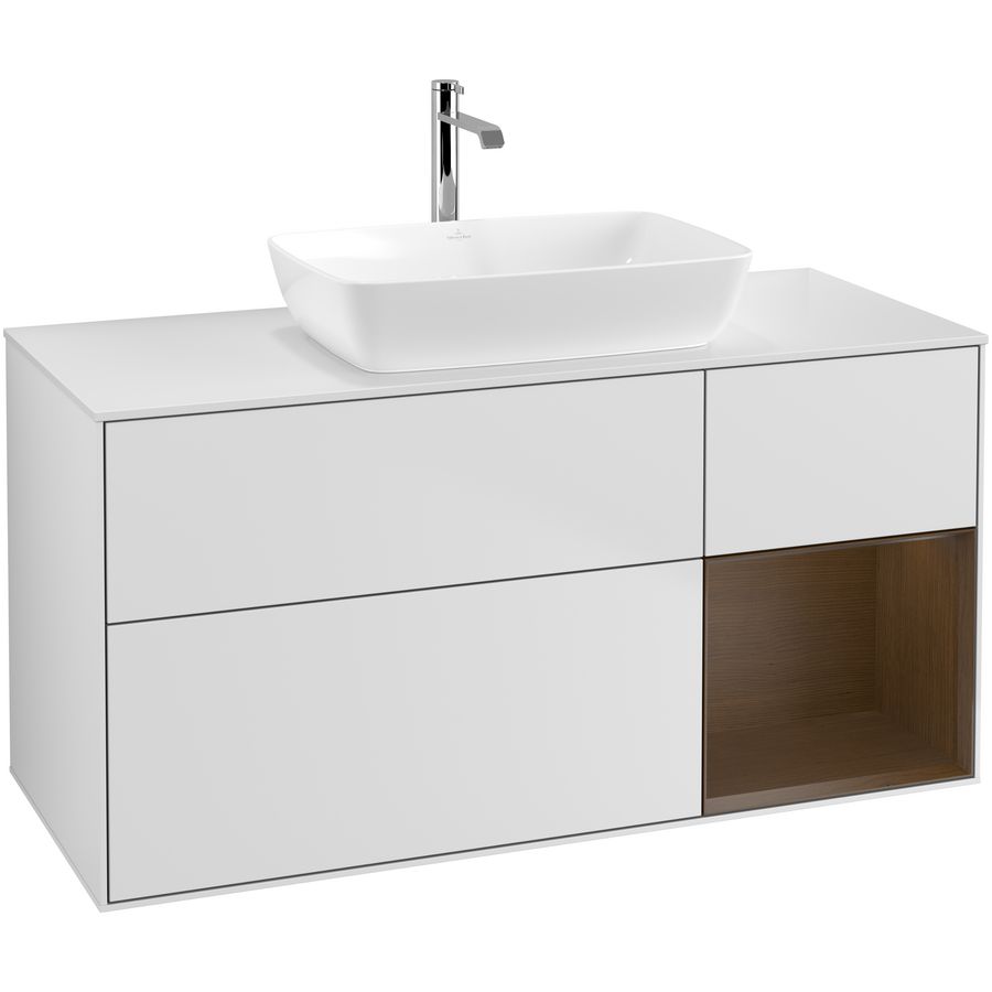 Wastafelonderkast Finion 1200x603x501mm White Matt Lacquer F831GNMT