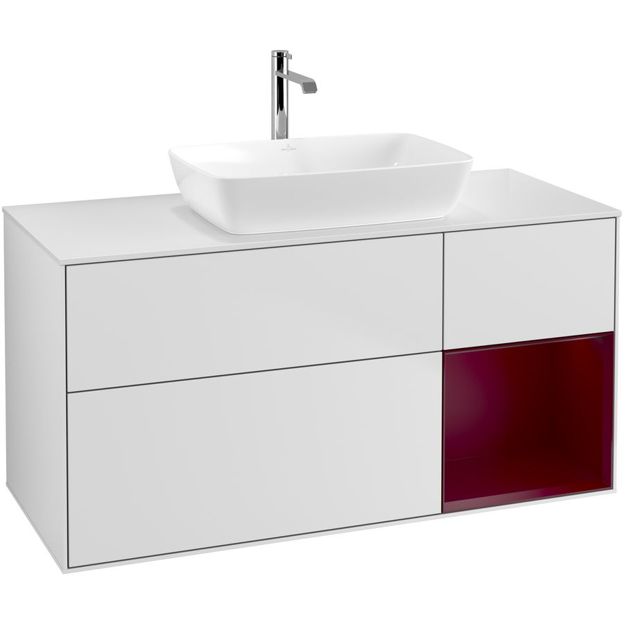 Wastafelonderkast Finion 1200x603x501mm White Matt Lacquer F831HBMT