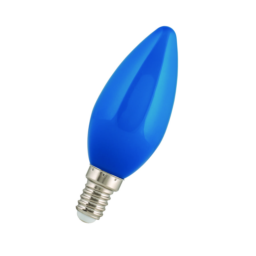 LED-lamp C35 Party E14 1W blauw