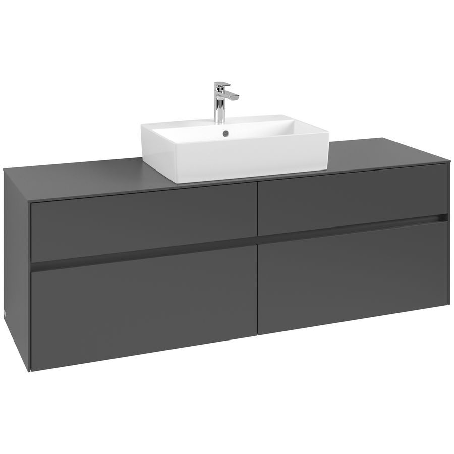 Wastafelonderkast Collaro 1600x548x500mm Graphite C13400VR