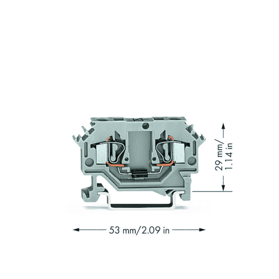 Moduleklem 2-draads met diode 1N4007 281-603/281-411 VVE=100