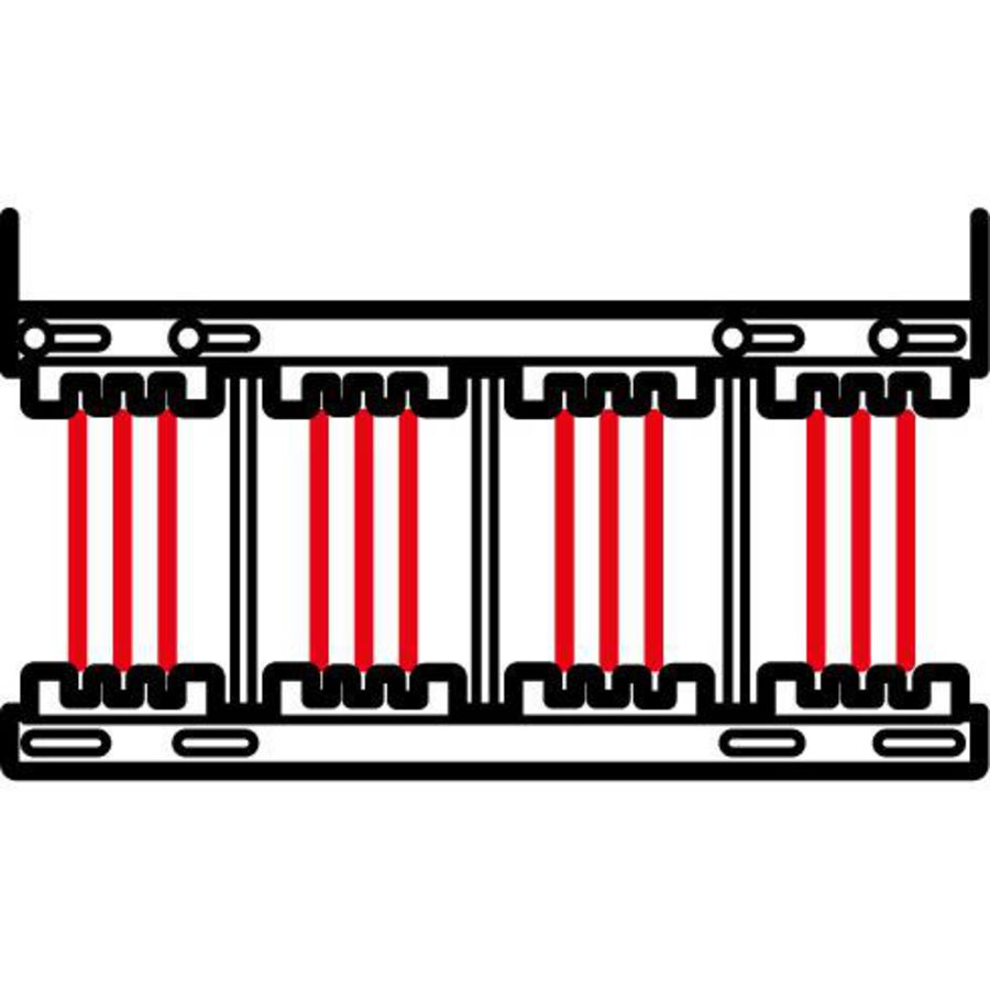 Railstelhouder vastgemonteerd 6300A