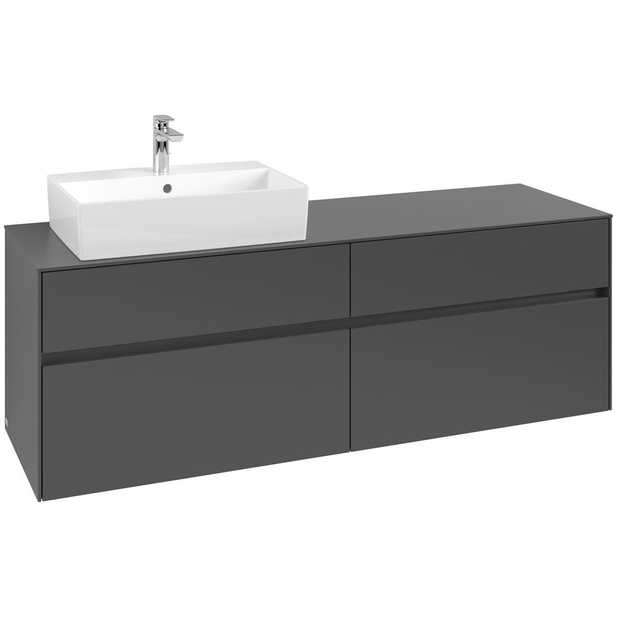 Wastafelonderkast Collaro 1600x548x500mm Graphite C13500VR