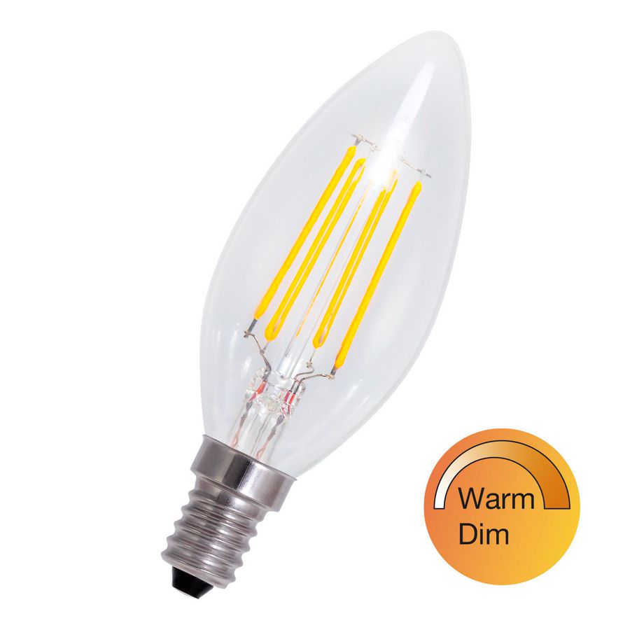 LED-lamp C35 WarmDim FIL E14 3.5W 26W 270-80lm 927-919 CL