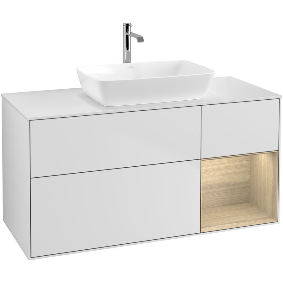 Wastafelonderkast Finion 1200x603x501mm White Matt Lacquer F831PCMT